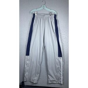 Nike Dri-FIT Track Pants Mens XL Gray Athletic Side Stripe Lightweight Navy
